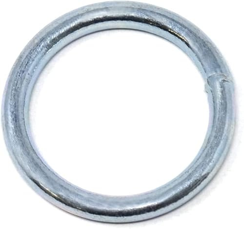 Design61 Set om 10 stålring O-ring runda ringar 6 mm x 50 mm metallring runda ringar stål runda ringar galvaniserade robust korrosionsskyddad
