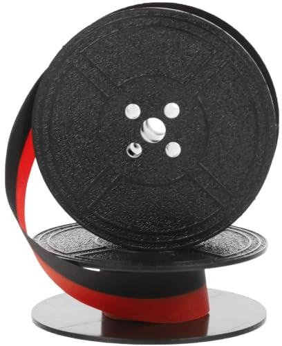 Universelles Schreibmaschinenband Klare Drucke, aus Nylon, Rot Schwarz | Ersatz für Alte Mechanische Schreibmaschinen, Doppelte Spule, Lange Nutzungsdauer, Starke Tintenaufnahme