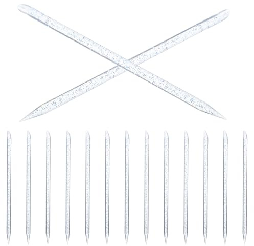Toyvian Bâtonnets Repousse-Cuticules 95 CM en Plastique Transparent et Bois d’Agrume Bleu 100 Pièces Outils de Manucure Précis Réutilisables pour Nail Art Décoration D’Ongles et Soin