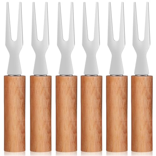 MAGICLULU Lot de 6 Fourchettes à Viande pour Barbecue en Acier Inoxydable, Porte-épis de Maïs Réutilisables, Outils de Barbecue Polyvalents pour Grillades, Pique-niques Cuisine en Plein Air