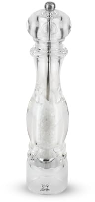 PEUGEOT - Nancy 30 cm Salt Milt - Classic Grind System - Clear Colour | Powdered Salt Innovation, Zirlion Mechanism - Acrylic - Made in France
