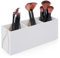Vencer Support de rangement pour pinceaux de maquillage 3 compartiments en acrylique,Beige,VMO-031