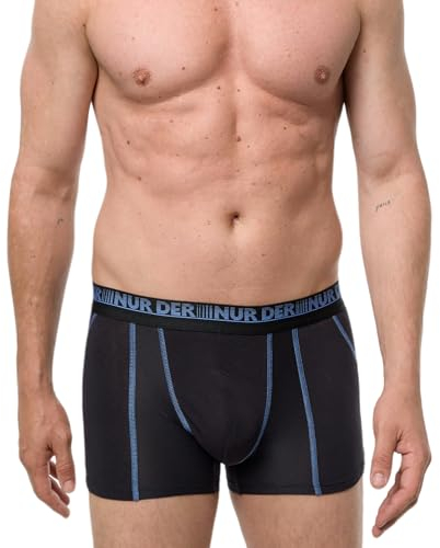 Nur Der Boxer Cotton 3D-Flex Air enge Boxershorts Baumwolle Männer Unterhosen Herren, schwarz/denim, L