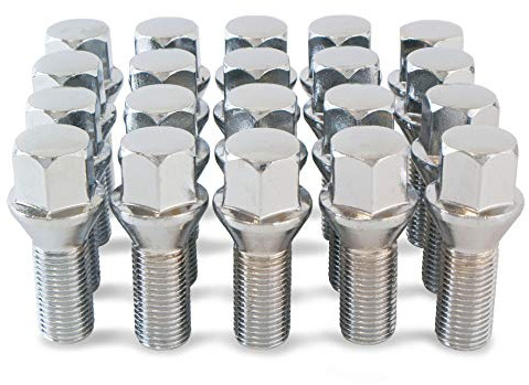 20 x Chrome Wheel Bolts Compatible With VW Volkswagen Polo with Aftermarket Alloy Wheels Part No. 20BM14181