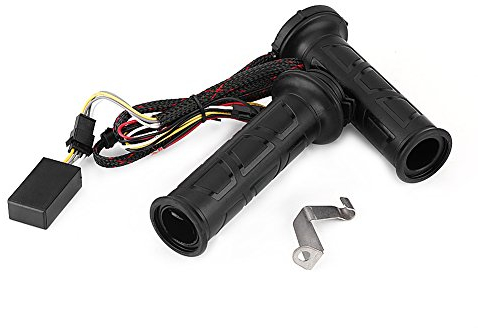 KIMISS 1 Pair Heated Handlebar Grips 12V 22mm (7/8) Electric Heated Handlebar Grips for Motorcycle