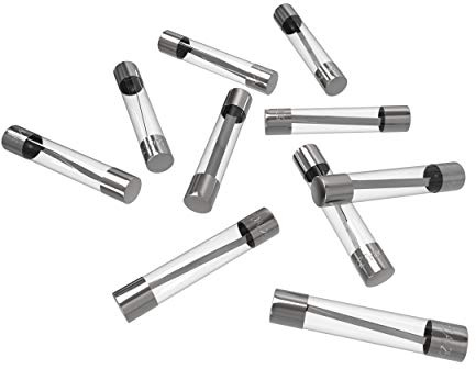 AUPROTEC Glassicherung 6,35x32mm Feinsicherung 50A, 10 Stück | Flinke Kfz-Sicherung, Schmelzsicherung, Geräteschutz, 32V, Glas, vernickelte Kontakte