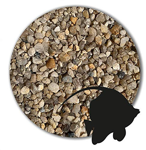 Anbobo 12,5 kg Aquariumsand Aquariumkies Natur beige gerundet und feuergetrocknet 21 Körnungen (3,15-5,6 mm)
