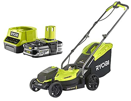 Pack RYOBI Tondeuse poussée 18V One+ OLM1833B - 1 Batterie 2.5Ah - 1 Chargeur Rapide RC18120-125
