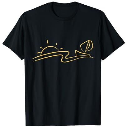 Segler Geschenke Segelboot Meer Herzschlag Segeln T-Shirt