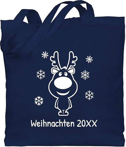 Geschenk mit Namen personalisiert by Shirtracer - Baumwolltasche - Weihnachten Geschenke Christmas - Weihnachtsreh Reh