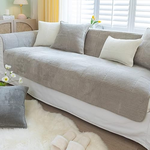 WYJHNLBEDC Sofa/Couch überzug/überwurf, Sofa überwurfdecke, Bequeme Chenille Sofabezug für Sofa L Form/U Form/Ecksofa 3/2/1 Sitzer, Sofaschutz Hund Kratzschutz Katze, 70x210cm