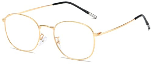 KOOSUFA Mode Runde Gleitsicht Lesebrille Herren Damen Gleitsichtbrille | Metall, Progressive Multifokus, für Nah und Fern, Anti-Blaulicht, Ultra Leicht, Intelligente Arbeitsplatzbrille Lesehilfe