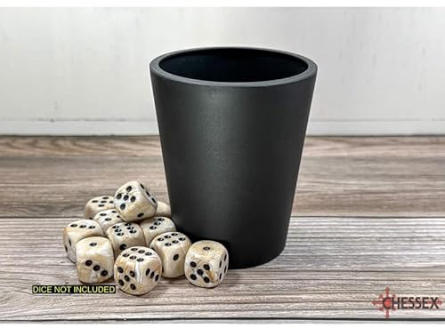 Schwarzer flexibler Würfelbecher Chessex