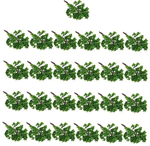 Warmhm 25-teiliges Set Minibäume Zum Basteln Diorama-zubehör Miniaturbaum Bastelbäume Landschaftsmodell Modellbaum-Set Mini-Baum-Set Miniaturbäume Zum Basteln Mini-modellbaum Anlage Bahn