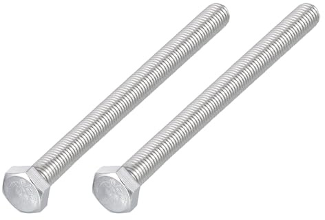 METALLIXITY 2Pcs Boulons Hexagonaux M12-1.75 x 160mm Filet Gros UNC | Boulon À Tête Hexagonale, Acier Inoxydable 304 18-8, Filetage Complet, Pour Réparation De Meubles