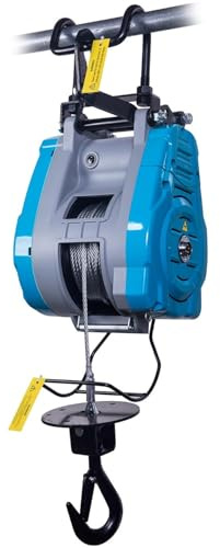 KATSU Tools Mini Electric Hoist, Brushless Motor, Lift Upto 260KG, 30M Lifting Height, Aluminium Alloy, Dual Brake System, Forged Steel Hook, Portable Overhead Hanging Winch Crane Lifting Tool