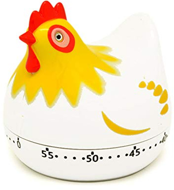 Minuteur de cuisine 55 minutes fantaisie poulet mécanique rotatif alarme pour cuisine minuteur mignon