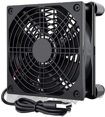 Multi Use 120 mm USB Powered Fan for Enhanced Cooling of Routers Workstation and Gaming Laptop Stands