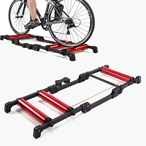 XCSCUK Fahrradtrainer, multifunktionale Faltbare Roller-Bike-Fitnessstation für 24–29 Zoll MTB/700C-Rennräder