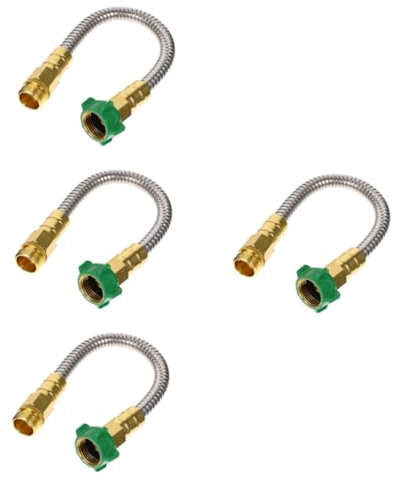 Sosoport 4pcs Stainless Steel Garden Hose Extension Metal Water Pipe Garden Hose Connector Ruggedized Joints