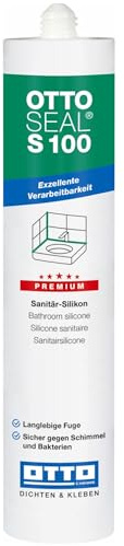 OTTO-SEAL S100 300 ml Seide Premium-Sanitär-Silikon Silicon Sanitärsilicon Bausilicon Bad Dusche Balkon Terrasse Wohnung