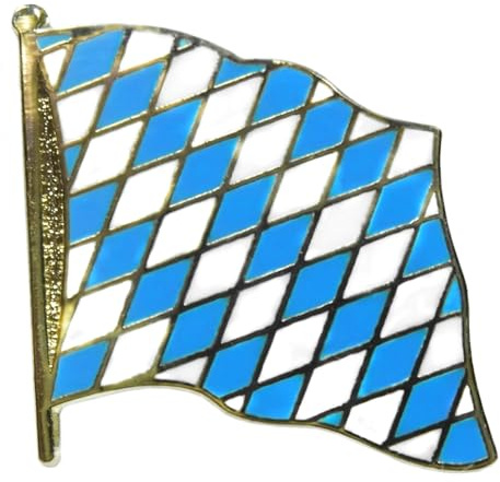 Bayern Flaggen Pin Rauten - Bayern Oktoberfest Pin - Oktoberfest Anstecker | Oktoberfest Pin Anstecker Bayern
