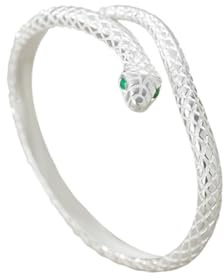 Haodagess Armreif In Schlangen Armreif Aus S999 Silber,Armreife Mit Offener Schlangenform Verstellbare Schlangenwickel Armreifen Zart Silber Armreif Armbander FüR Frauen Geschenk FüR Frauen