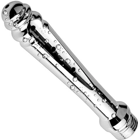 Enema Shower Attachment – Stainless Steel Anal Douche Nozzle with 7-Hole Spray, Universal Shower Hose Fit, Lightweight & Durable Hygiene Cleansing Tip (5.12 x 0.91)