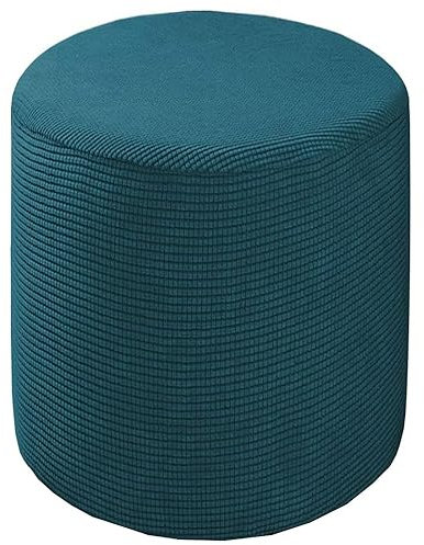 Hockerbezug Quadratisch 35x35/40x40/60x60 Fußhocker Bezug Ottomane Rund Schonbezug Stretch Husse für Fußhocker Ottomanischer Hocker-Bezug Überzug Hocker Protector Waschbar(#13,Diameter:65cm)