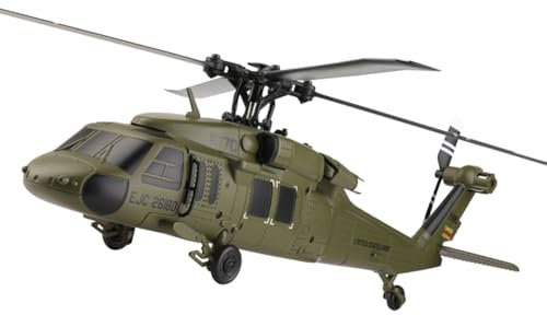 GOUX Mini WL K170 Black Hawkk Helikopter für Erwachsene, WL K170 Black Hawk UH-60L 170 2.4G 4CH Flybarless RC Helikopter, Outdoor Hobby RC Spielzeugmodell (RTF Version)