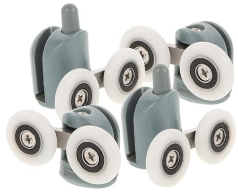 HOMSFOU 4pezzi Per Porta Doccia Per Porta Scorrevole Per Portafinestra Accessori Per Porte Scorrevole Per Cancello Rulli Per Porte Carrelli Cuscinetti Antiruggine Facile Installazione