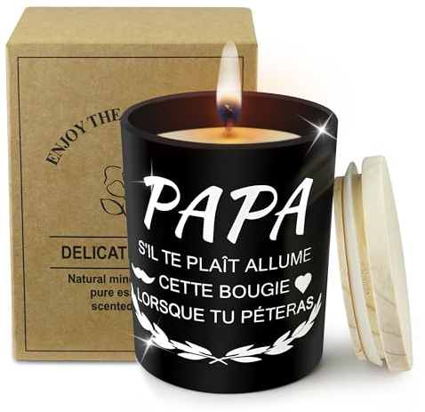 Hapculon Candele profumate per papà, regali per papà, regali divertenti per papà regali di Natale (B)
