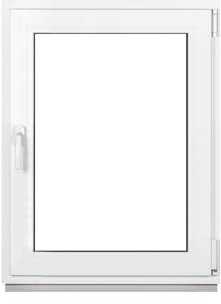 Framex Finestra in plastica bianca larghezza x altezza 70 x 100 cm (700 x 1000 mm) 3 scomparti (32 mm) girevole DIN destra – Premium – tutte le dimensioni