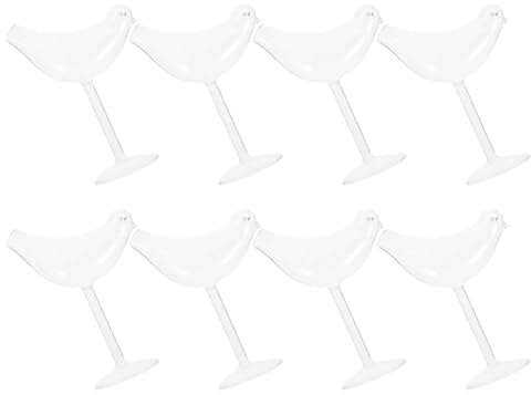 Homoyoyo Lot de 8 Coupes à Cocktail en Verre Transparent D'oiseau, 210 Ml, Verre à Vin Rouge, pour Fêtes et Soirées, Design Original et Stable