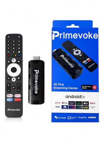 PRIMEVOKE Android TV Stick 8K,Ultra HD Smart TV Box 14k– Quad-Core Processor, Wi-Fi, Streaming TV Stick, Bluetooth 5.3, 2GB+16GB