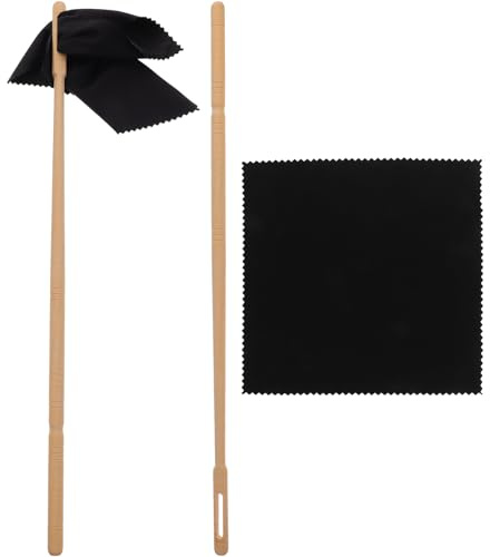 WATIIFUFU Flötenreinigungsset mit Querflöte Putztuch Flötenwischer und Flöte Reinigen Tuchstange aus Wiederverwendbarem Material Praktisches Pflege Zubehör für Holzblasinstrumente