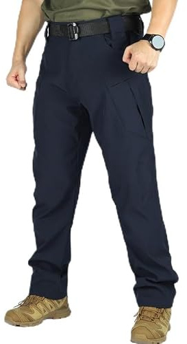 YAOHUOLE Pantalon Tactique Homme Cargo Multi Poches Imperméable Pantalon de Travail Stretch Treillis Militaire Randonnée