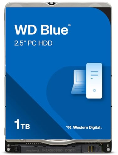 WD Blue 1TB Mobile Hard Disk Drive - 5400 RPM SATA 6 Gb/s 128MB Cache 2.5 Inch - WD10SPZX (Renewed)