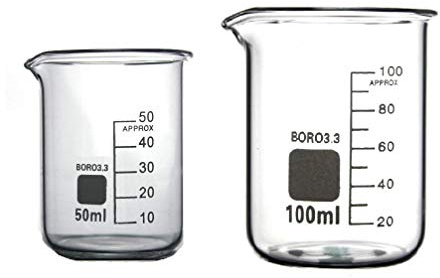 Rocwing Verre doseur en Verre Borosilicate 3.3 (50 ML + 100 ML)