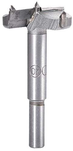 KATUR 40mm Forstner-Bohrer, Bohrer für Holzbearbeitung, Lochsäge für Scharniere, Bohrer für Holzbohrer, Hartmetallspitze, Rundschaftfräsen für Scharniere, Sperrholz, MDF, CNC-Werkzeug (40mm)