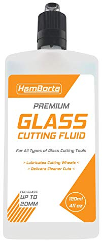 HemBorta® Glass Cutting Oil 120ml 4 Fl Oz - Professional Glass Cutter Oil for Glass Cutters & Bottle Cutter Lubricant, Use Glass Cutting Fluid on Glass Panes, Mirrors, Glass Tiles & Stained Glasses