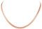FindChic 3MM Flat Snake Chain Choker Necklace Jewellery for Women 32CM Rose Gold Plated Stainless Steel Herringbone Chain Necklace