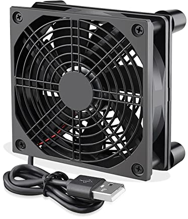 GDSTIME 120mm USB Computer Router Fan 120mm x 25mm DC 5V USB Cooling Fan 120mm Case Cooler For Xbox TV Box Receiver DVR Projector