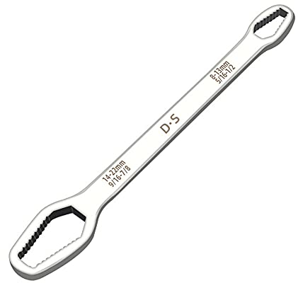 iSpchen Universal Doppel-Ringschlüssel Torx-Schlüssel Multifunktional Doppelringschlüssel 8mm-22mm verstellbar Reparaturschlüssel Werkzeug Schraubenmuttern Entfernungswerkzeug