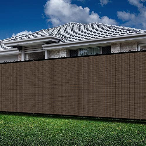 Goleray Zaun-Sichtschutz, 1,2 x 30,6 cm, Zaunpaneele für den Außenbereich, 170 g/m², Netz-Zaunabdeckung für Hinterhof, Tor, Barriere, Balkon, tragbar, Pool, Deckzaun, Braun