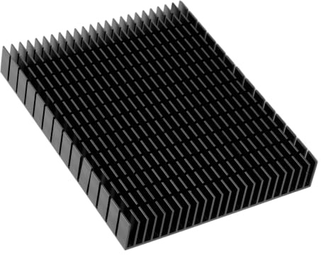 Aluminium Kühlrippen Groß Kühlkörperkühlung 150 X 120 X 20 mm/5,91 X 4,72 X 0,79 Zoll Alu Kühlkörper Passive Kühler für Leiterplatten und Chip-Kühlkörper (Schwarz)