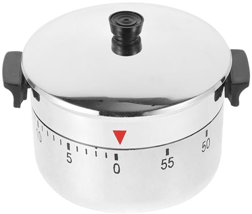 Kichvoe Pot Shaped Kitchen Timer Mechanical Countdown Timer for Cooking Baking and Office Use Sturdy and Easy to Operate Design for Homework Exercise and Boiling Eggs