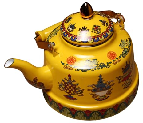 LeGDOr Emaille-Wasserkocher, Wasserkocher, Kupfer, türkische Teekanne, Ölspender, Krug, Wärme – Teekanne, Herd-Teekanne, emaillierte Teekanne, kochender Teekessel, Teewärmer, Büro, Keramik, Camping