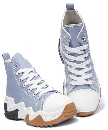 Nexsus Plus Ladies Women Chunky Sole Lace Up High Top Casual Trainers Sneakers Size UK3-9