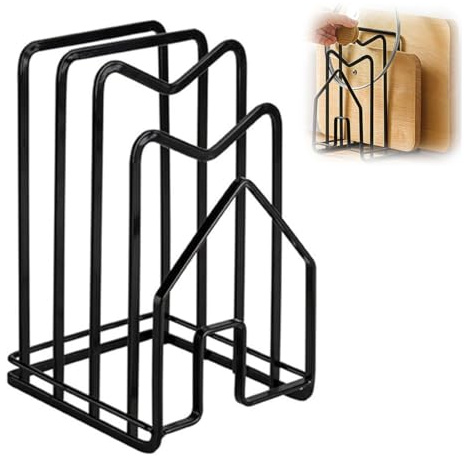 YOYEAH Support pour Planche à Découper et Porte-Couvercle de Casserole, Organisateur de Cuisine, Organisateur de Couvercles Gain de Place (écart de 2-3 cm).